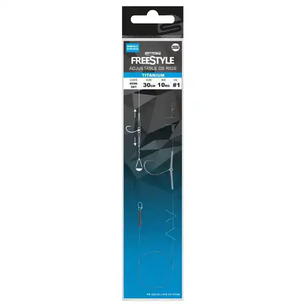 FreeStyle Titanium Adjustable DS Rig - Haken: 4 - 30 cm