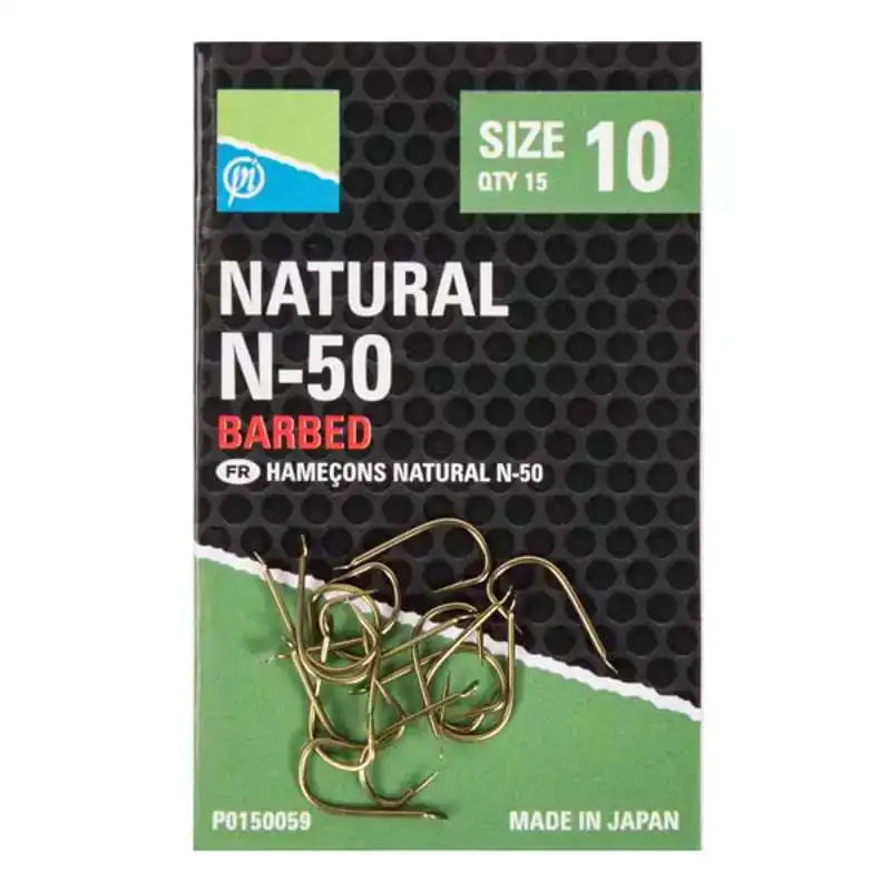 Natural N-50 Barbed - Größe: 10
