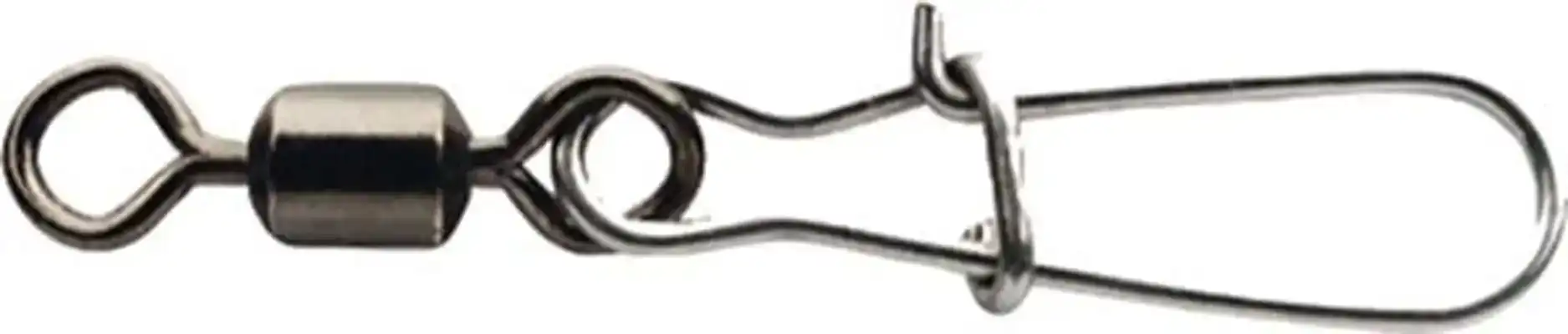 Black Rolling Swivel + Fastlock Snap - Größe: 8