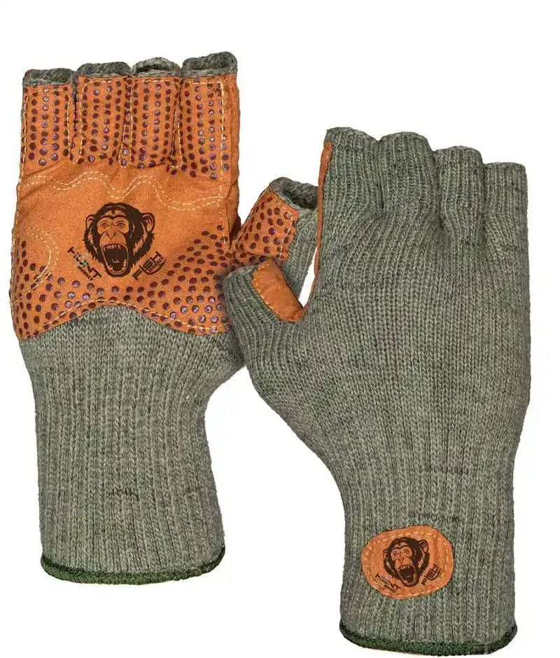 Wooly Olive Half Finger Wool Glove - Größe: L/XL