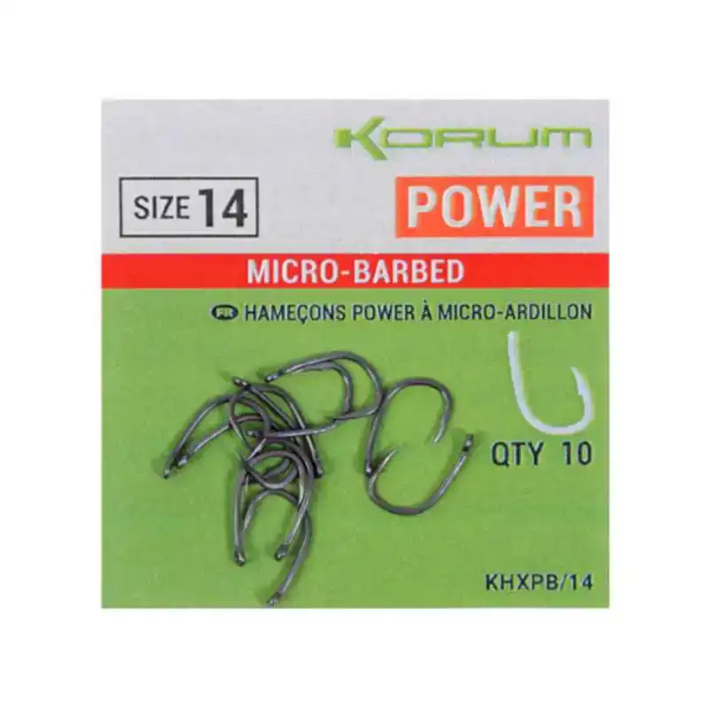 Power Hooks - Barbed - Größe: 10