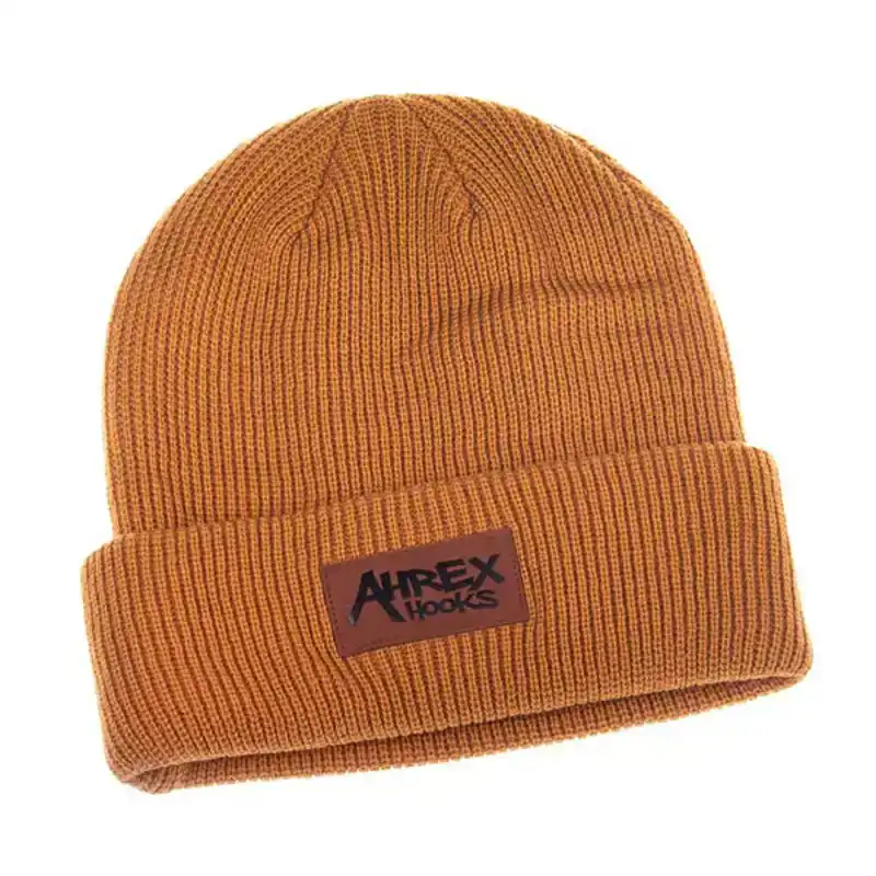 Suede Patch Beanie - Mustard