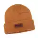 Suede Patch Beanie - Mustard