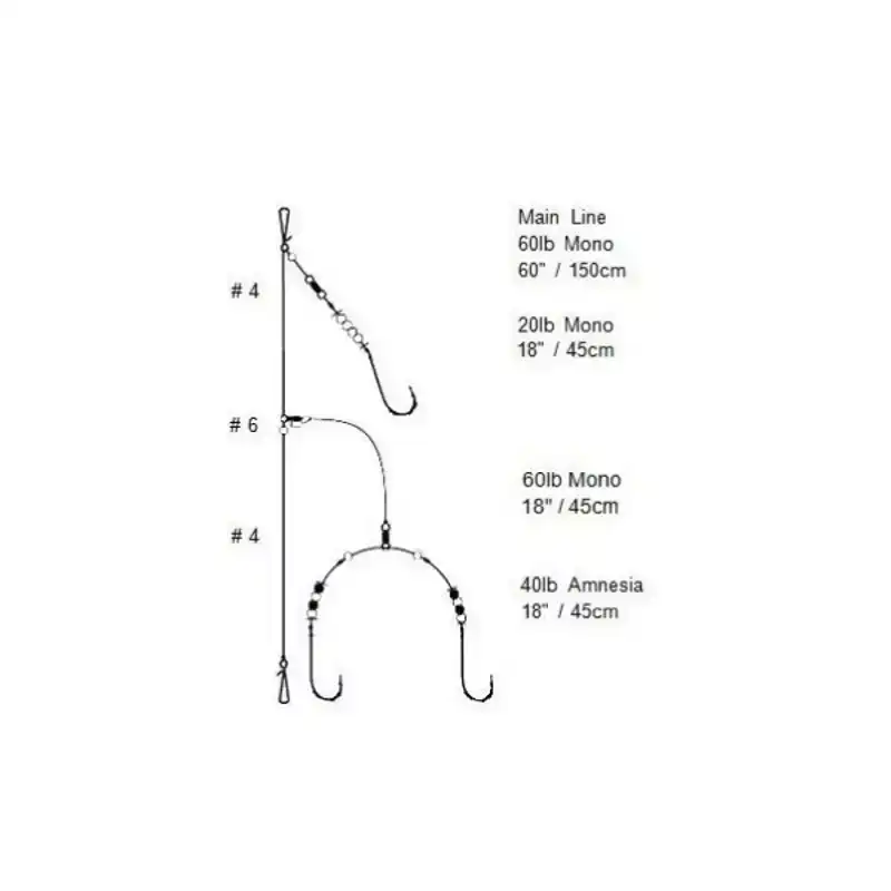Flatfish Rig - Haken: 2