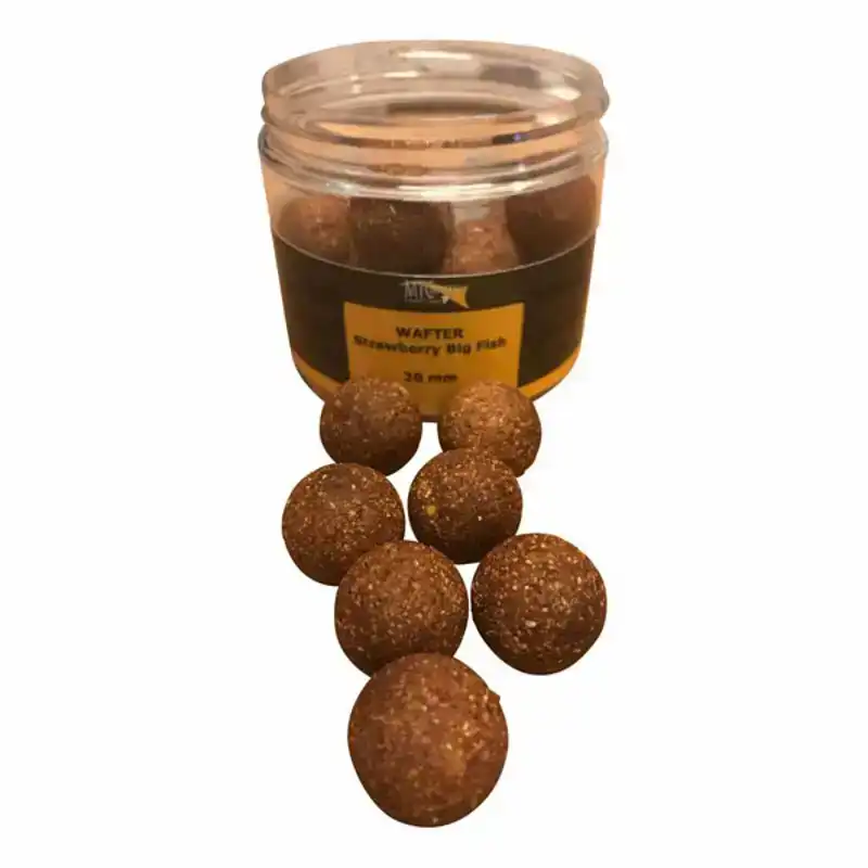 Hookbait Wafters - Strawberry Big Fish - 16 mm