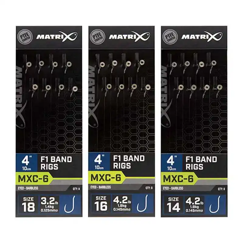 MXC-6 F1 Band Rigs - Haken: 14 - 0,145 mm - 10 cm