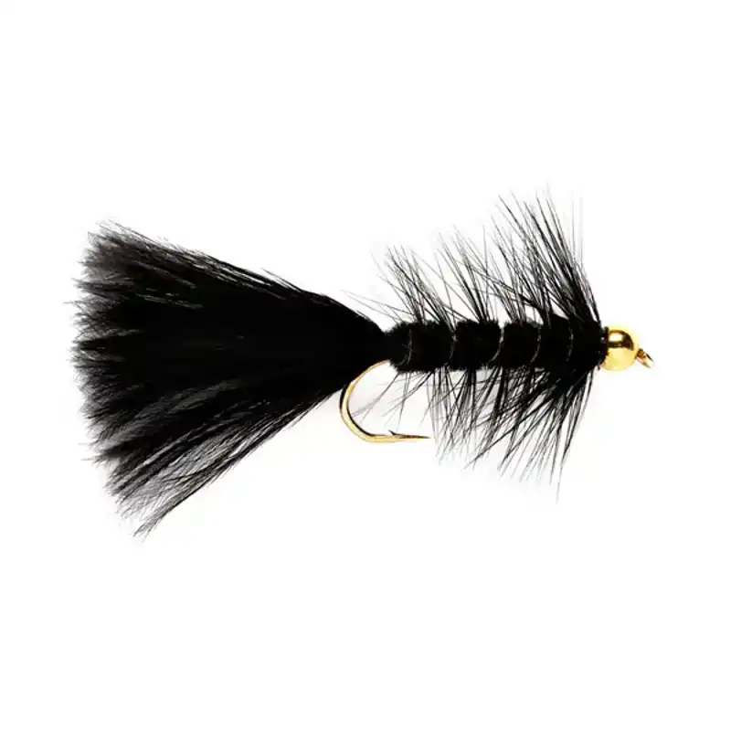 Gold Nugget Woolly Bugger Black - Haken: 10