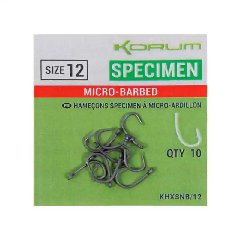 Specimen Hooks - Barbed - Größe: 10