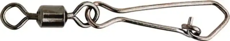 Black Rolling Swivel + Hook Snap - Größe: 6