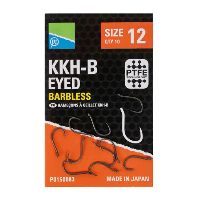 KKH-B Eyed Barbless Hook - Haken: 10