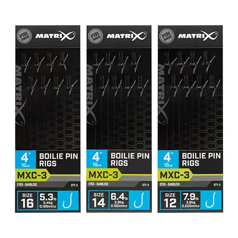 MXC-3 Boilie Pin Rigs - Haken: 12 - 0,20 mm - 10 cm