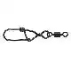 Matt Black Snagless + Rolling Swivel - Größe: 00+12 (10 st)