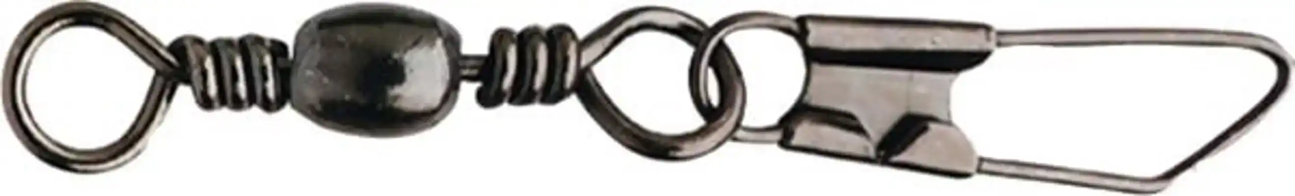 Black Barrel Swivel + Safety Snap - Größe: 2