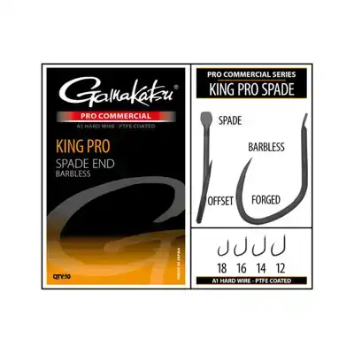 Pro Commercial King Pro Spade A1 Hooks - Barbless