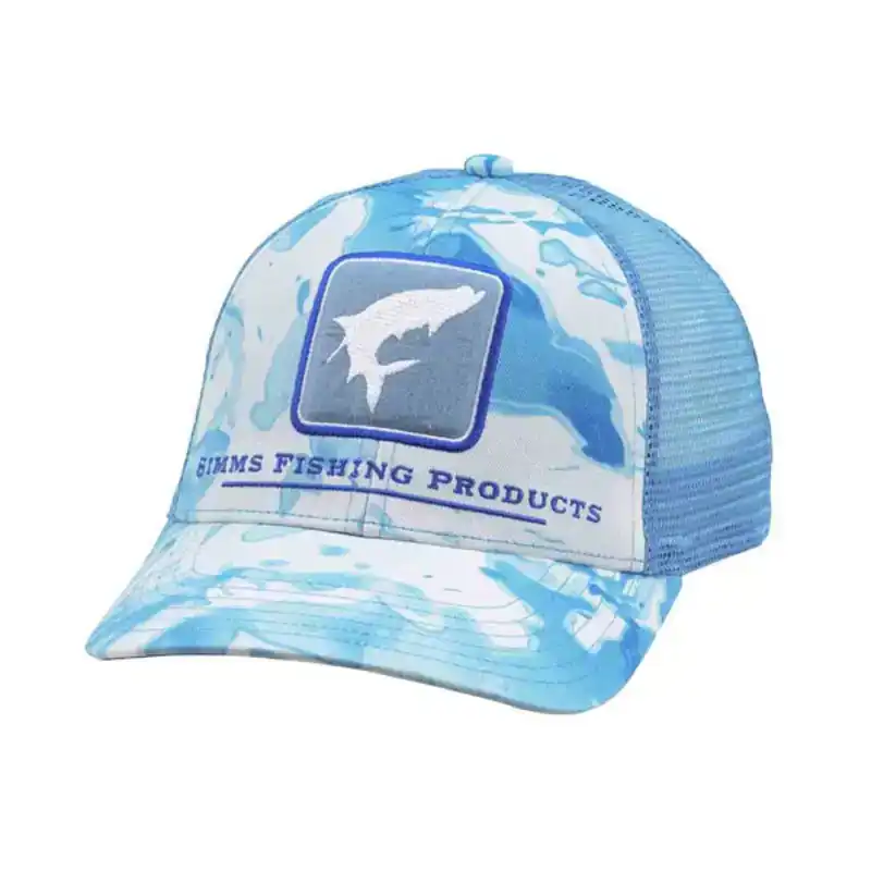 Tarpon Icon Trucker Hat - Cloud Camo Blue