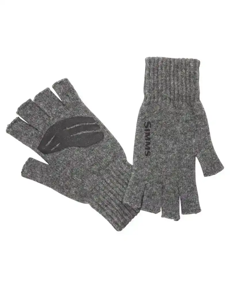 Wool ½ Finger Glove Steel L/XL