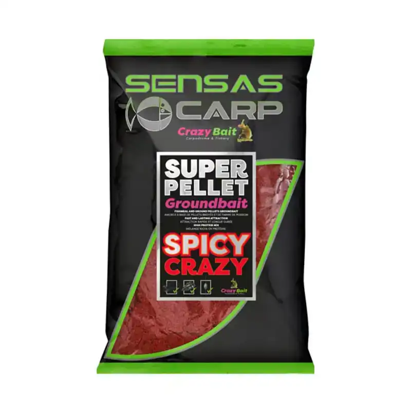 Crazy Bait Super Pellet Groundbait - Spicy Crazy