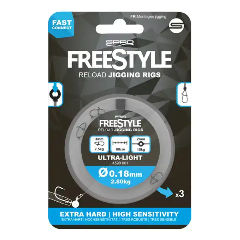 Freestyle Reload Jigging Rigs - 0.18 mm - 68 cm