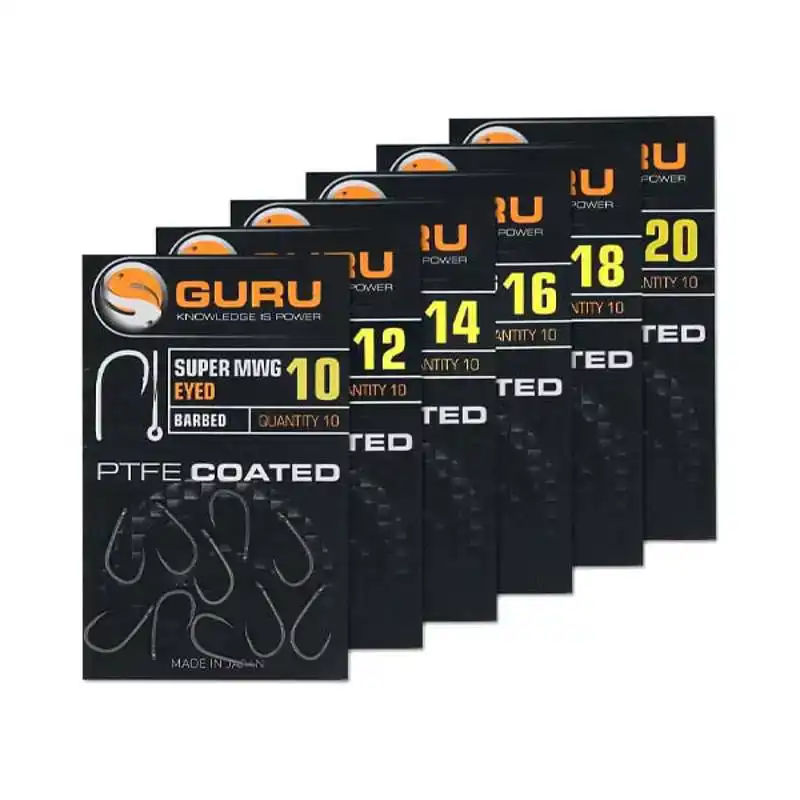 Super MWG Eyed Hooks - Barbed - Haken: 16