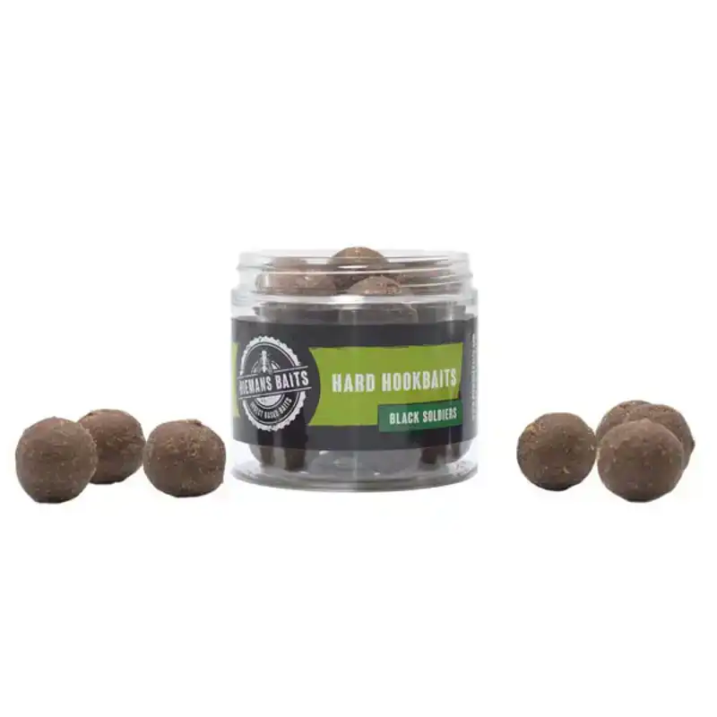 Black Soldier Hard Hookbaits - 20 mm