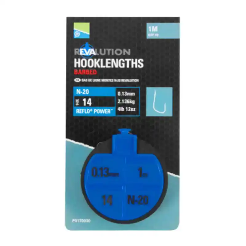 Revalution Hooklengths N-20 - Haken: 12 - 0,13 mm