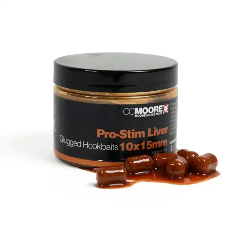 Pro-Stim Liver Glugged Hookbaits - 10 x 15 mm