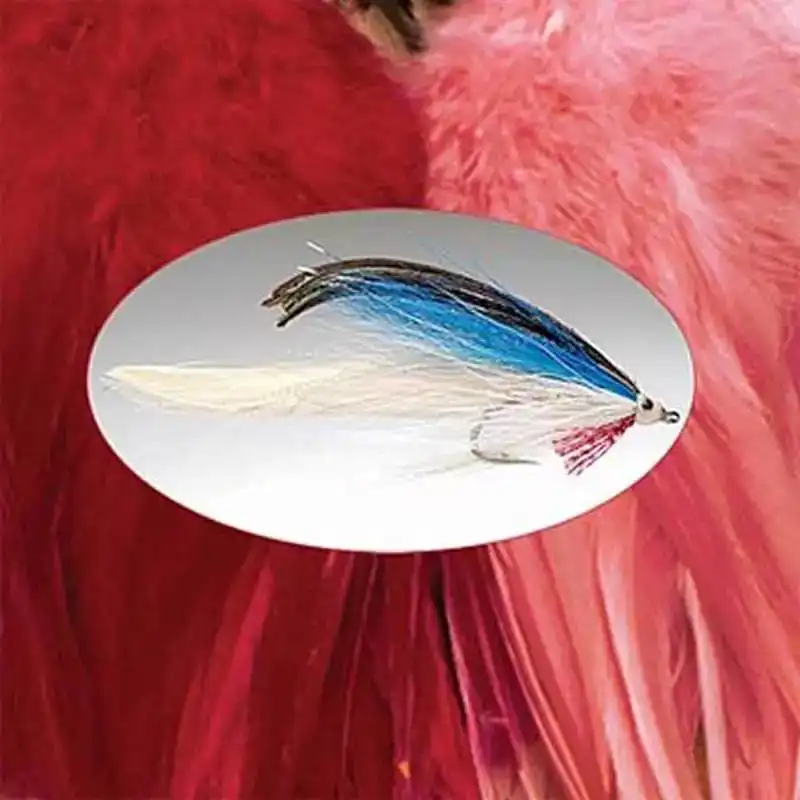 Strung Rooster Saddles Long - Red/Wht