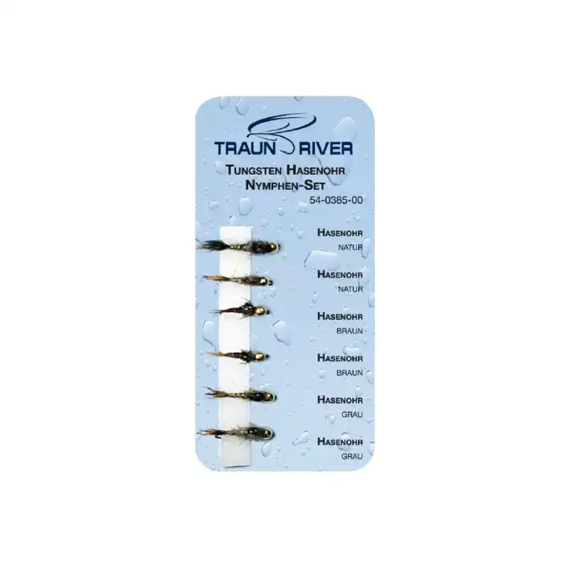 Tungsten Hares Ear Nymph Set