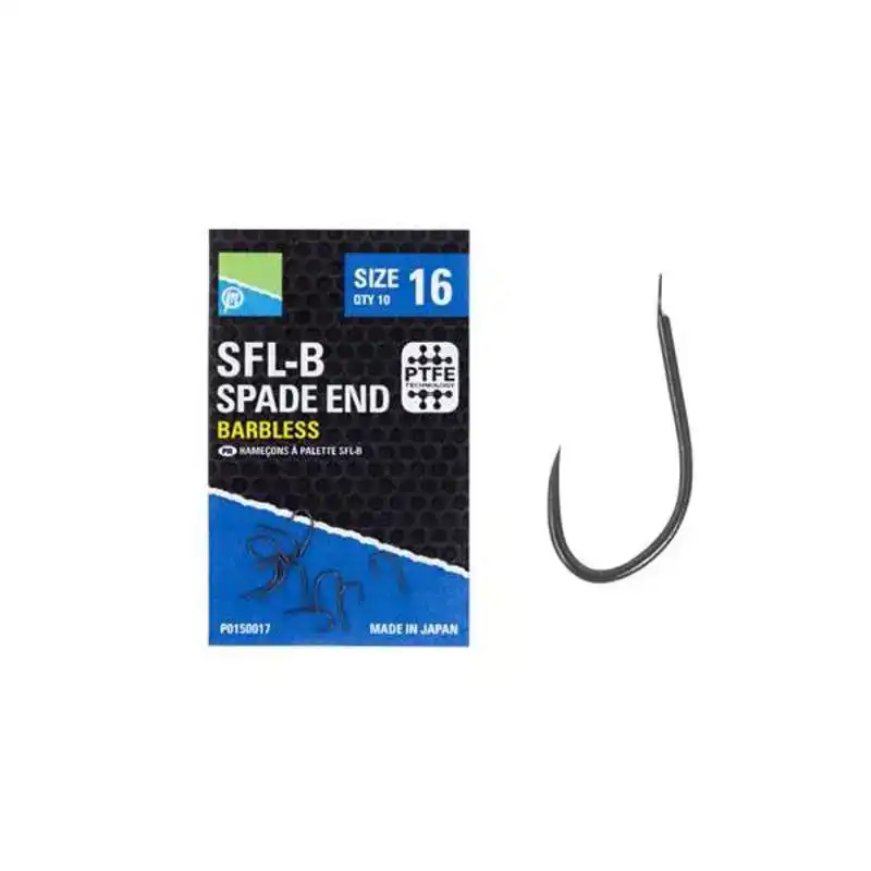 SFL-B  Spade End Barbless Hooks - Haken 14