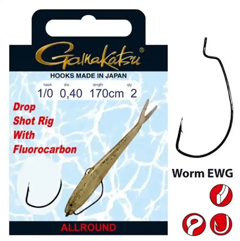 Dropshot Rig Worm EWG - Haken: 1 - 0,35 mm - 170 cm