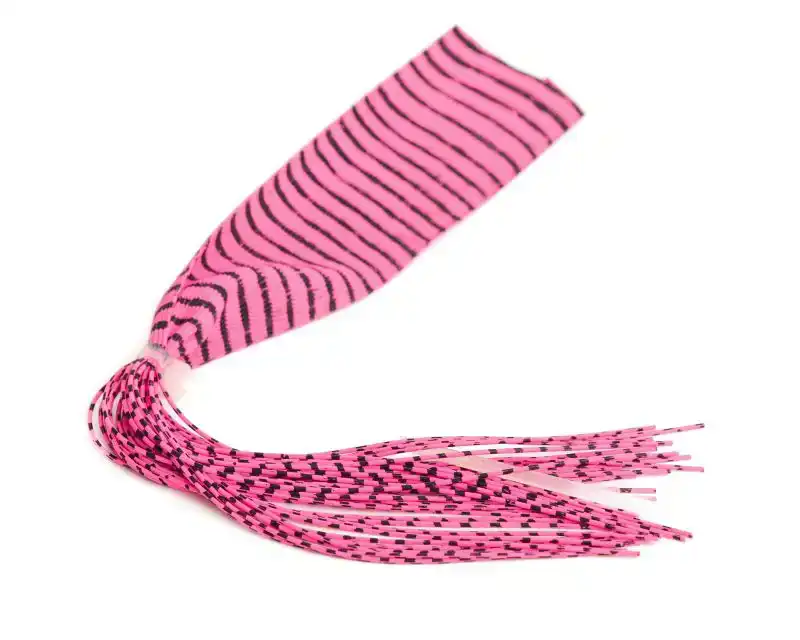 Barred Round Rubber - Pink/Black