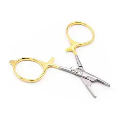 Forceps With Scissor 4" Straight Jaws