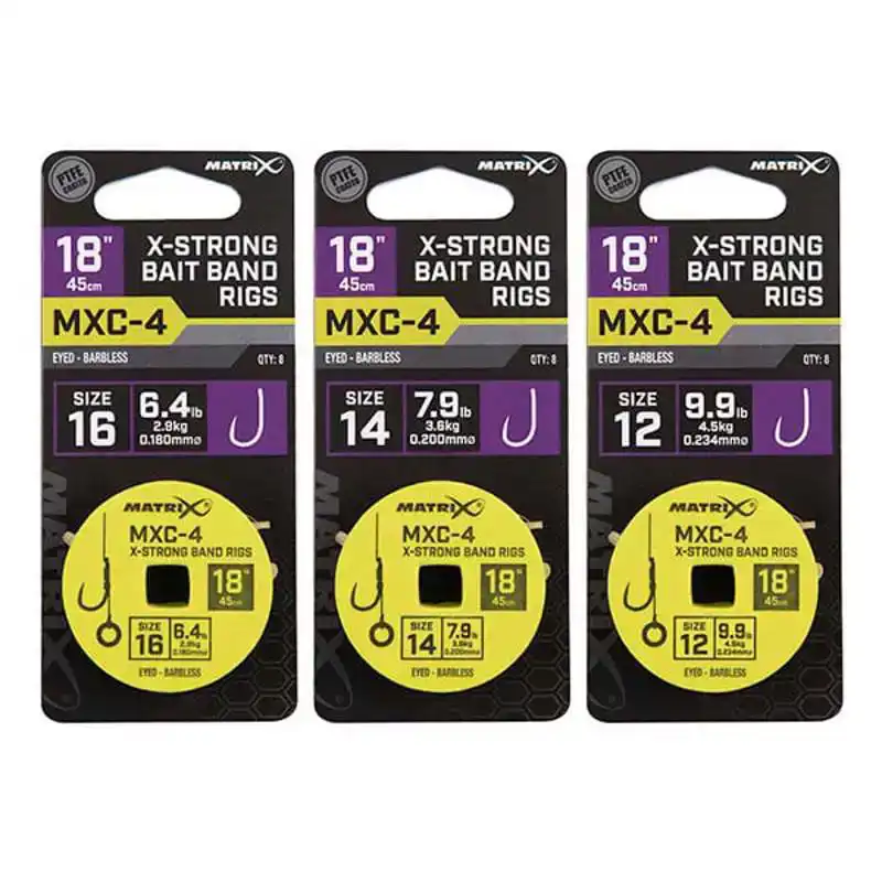 X-Strong Bait Band Rigs - Haken: 12 - 0,234 mm - 45 cm