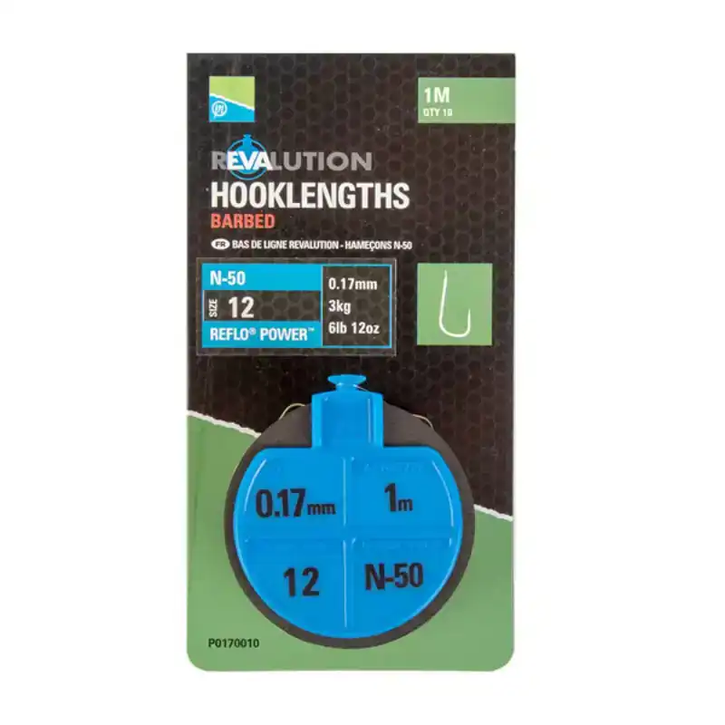 Revalution Hooklengths N-50 - Haken 12 - 0,17 mm