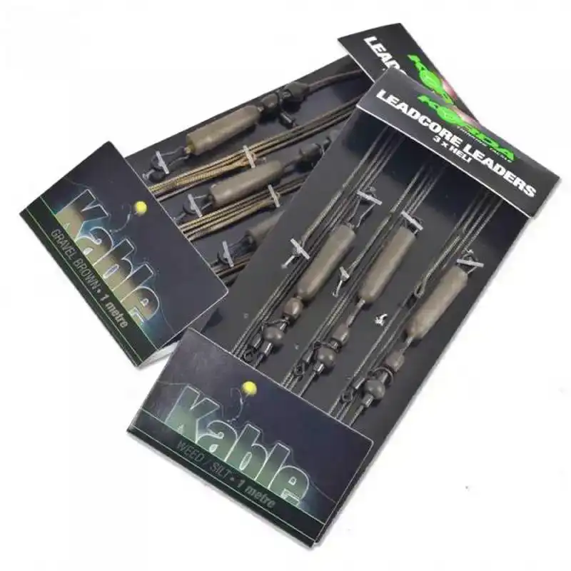 Kable Leadcore Leaders - Heli - Gravel / Brown