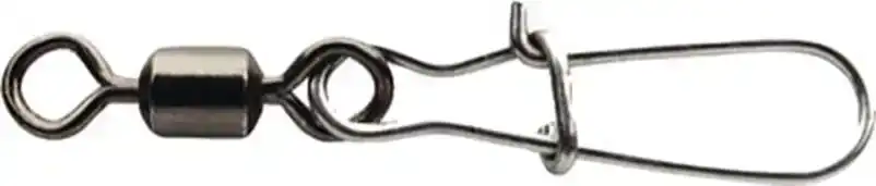 Black Rolling Swivel + Fastlock Snap - Größe: 8