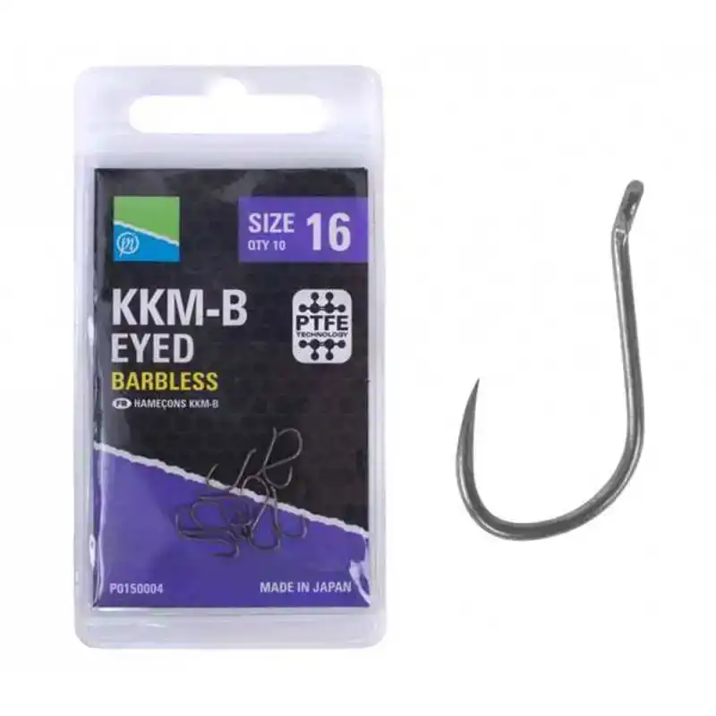 KKM-B Eyed Barbless Hook - Haken: 10