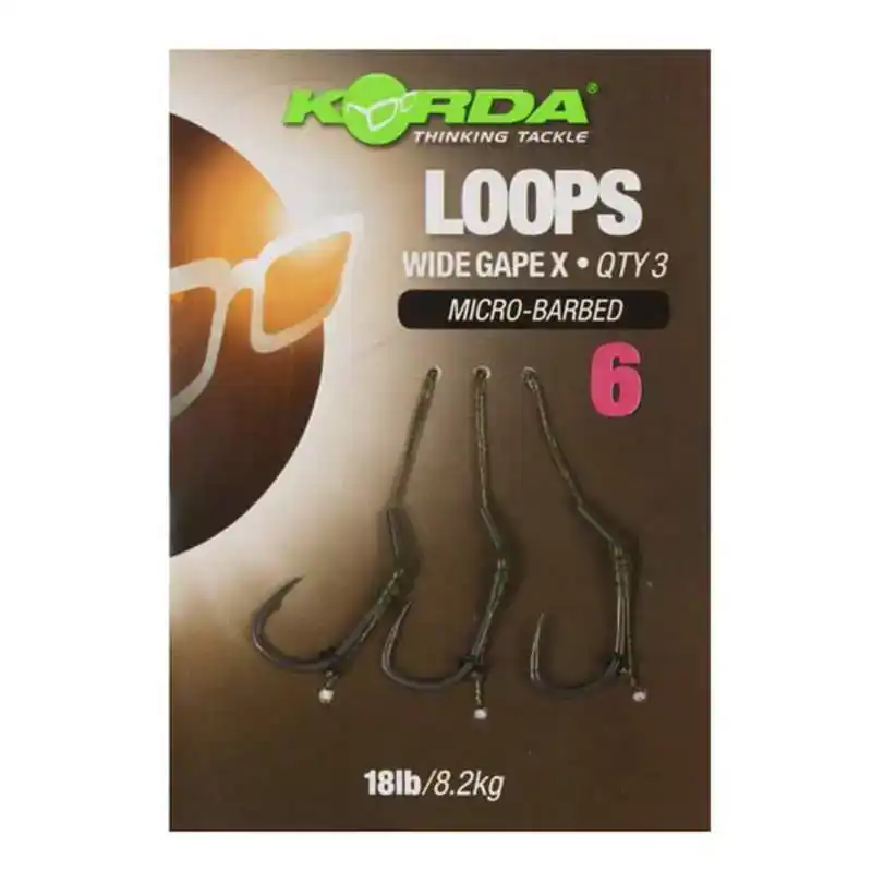 Loops Wide Gape Hook - Größe: 4 - Barbed