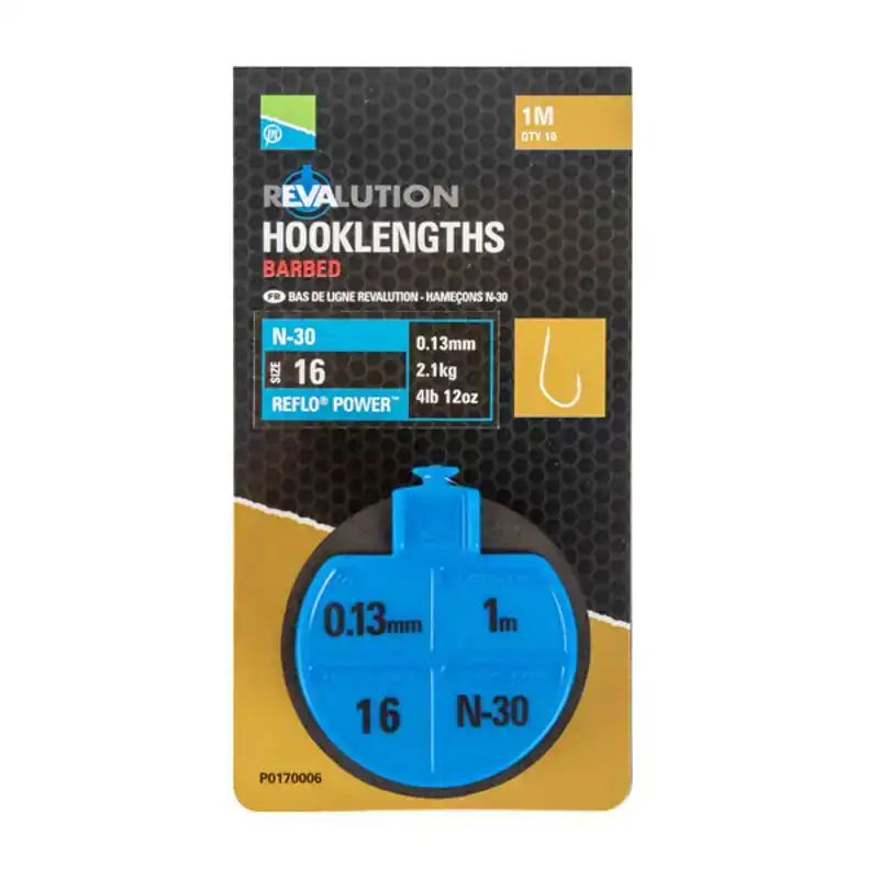 Revalution Hooklengths N-30 - Haken 18 - 0,13 mm
