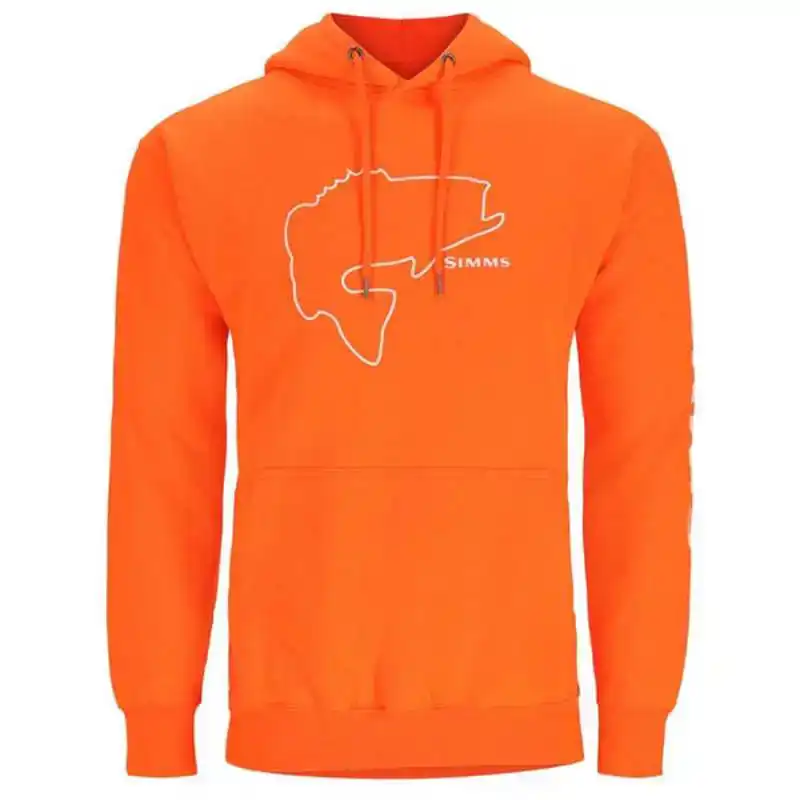 Bass Outline Hoody - Größe: L -Neon Orange