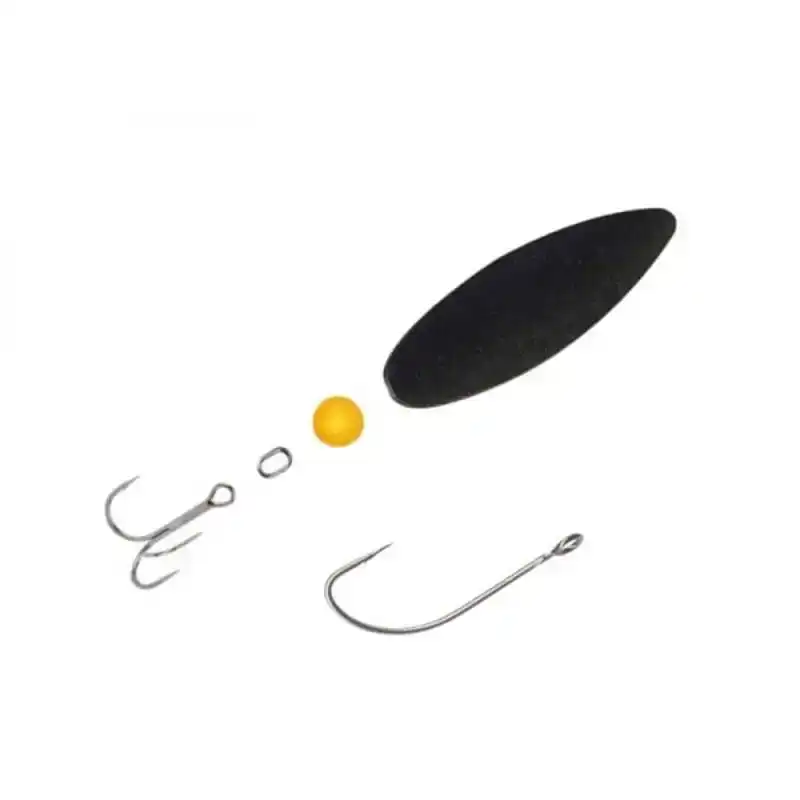 Omura Inline Spoon - 5 Gramm - Black / UV Orange