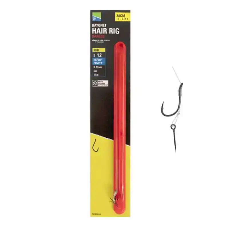 KKH Bayonet Hair Rigs - Barbed - Haken: 10 - 0,24 mm - 10 cm