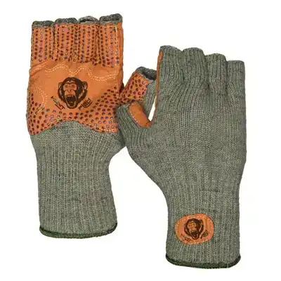 Wooly Olive Half Finger Wool Glove - Größe: XXL