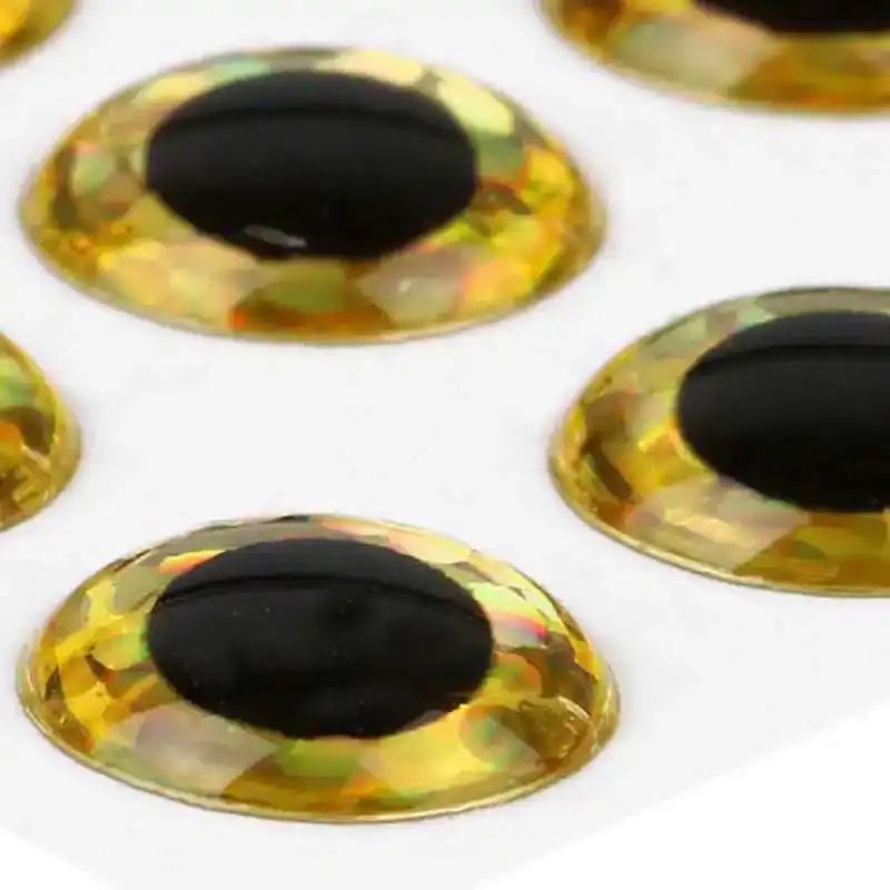 3D Epoxy Eyes Holo - 3 mm - Holographic Gold