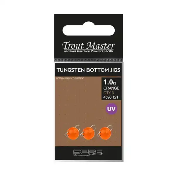 Trout Master Tungsten Bottom Jigs - 1,0 Gramm - Orange