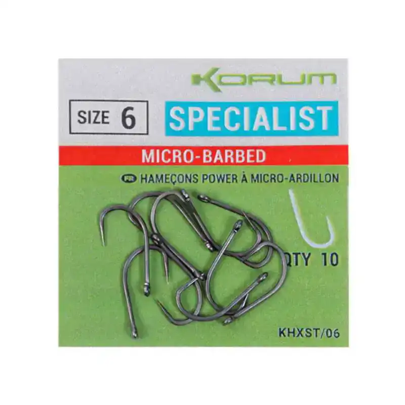 Specialist Hooks - Barbed - Größe: 10