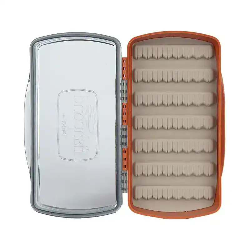 Tacky Pescador Fly Box - Medium - Clear- Burnt Orange