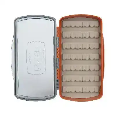 Tacky Pescador Fly Box - Medium - Clear- Burnt Orange