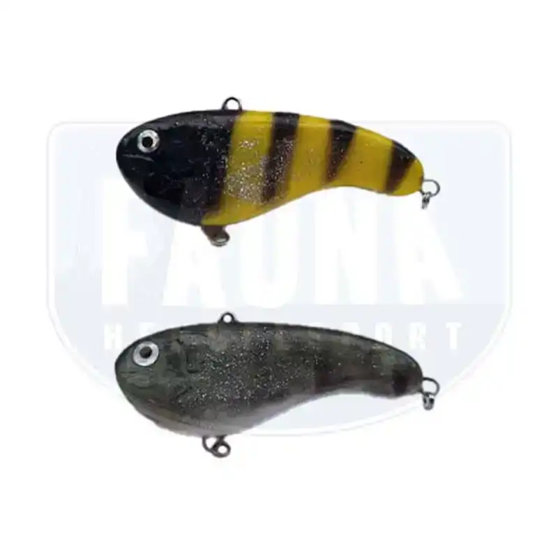 Silicone Bighead - Rattle - 10 cm - 100 Gramm - Black White Green