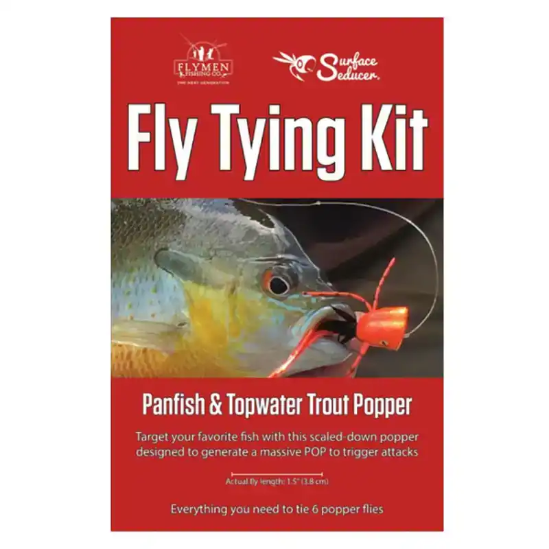 Flymen Fly Tying Kit - Surface Seducer Panfish & Topwater Trout Popper